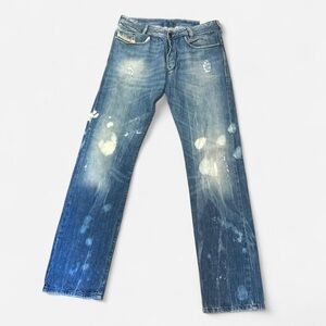 Diesel Men's Blue Straight Jeans